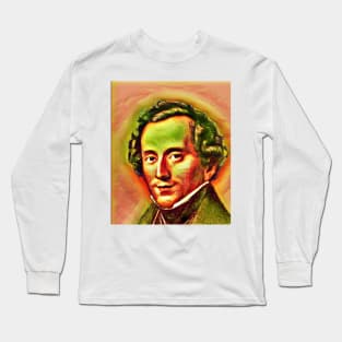 Felix Mendelssohn Snow Portrait | Felix Mendelssohn Artwork 15 Long Sleeve T-Shirt